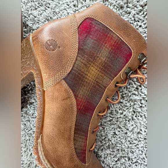 Timberland Pendleton Saddle Brown High Heeled Leather Ankle Boots | Size 10 - Picture 5 of 8
